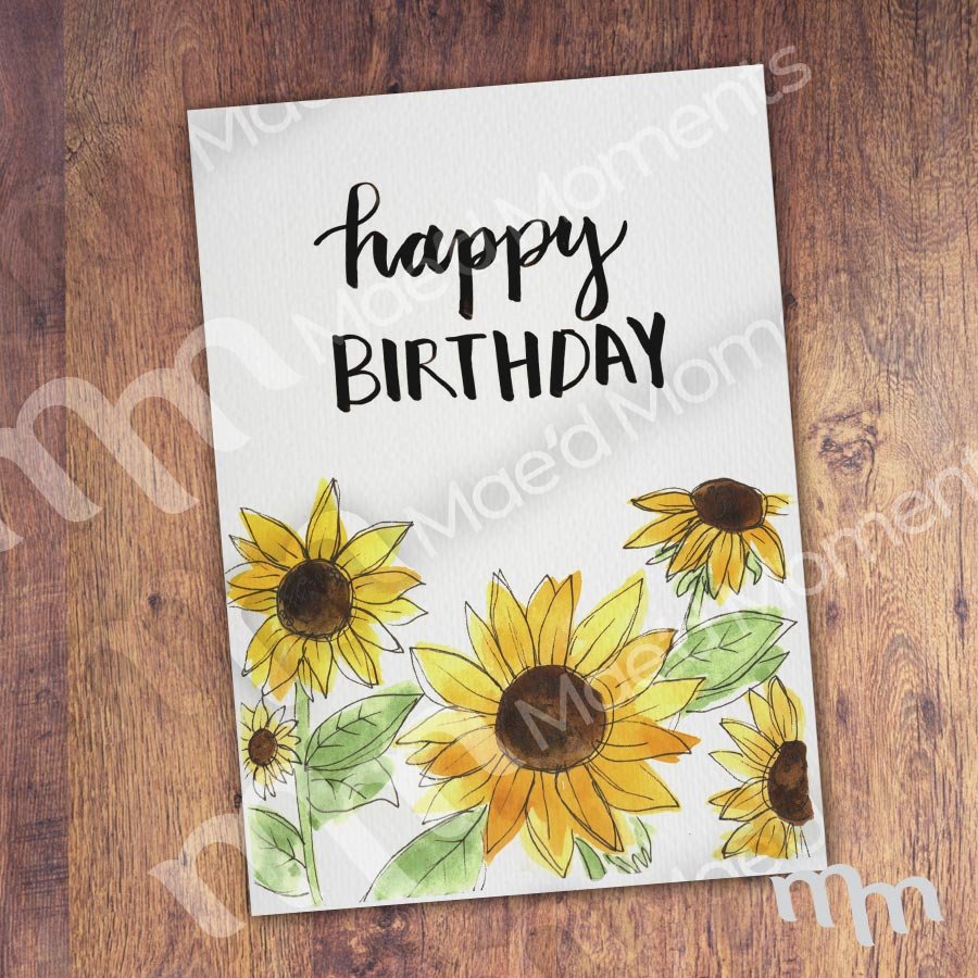 Happy Birthday Sunflower 2